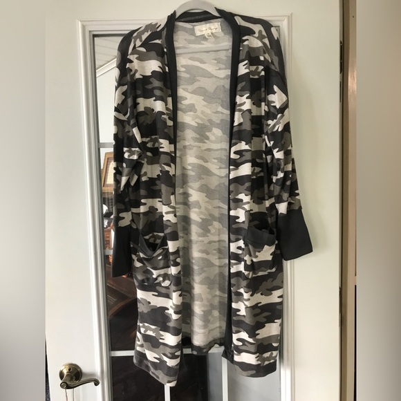 French Laundry Camouflage Cardigan - Picture 1 of 9
